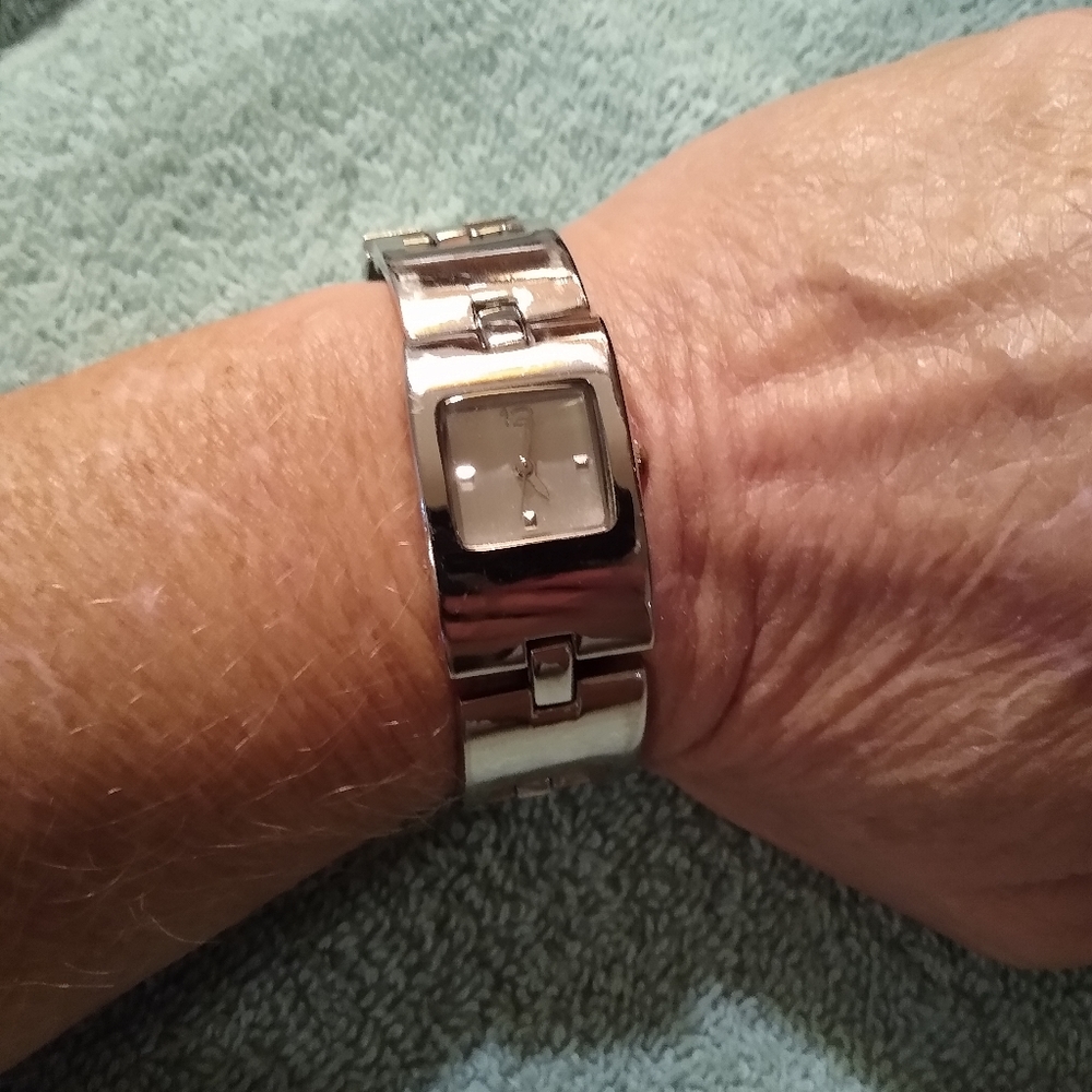 Silvertone fashion bracelet watch